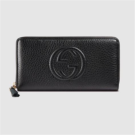 women gucci wallet black leather